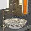 Atelier Flare Contemporary Bathroom Sink, Gold White