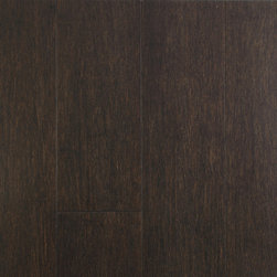 EcoFusion - EcoFusion Solid Drop and Lock Strand Bamboo, Charcoal - Bamboo Flooring