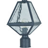 Crystorama GLA-9707-WT-BC 1 Light Outdoor Post in Black Charcoal