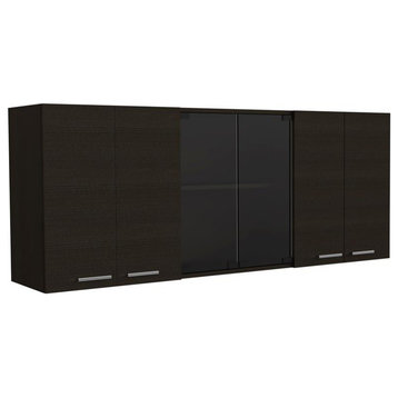 Tuhome Black Modern Engineered Wood Superior 150 Wall Cabinet