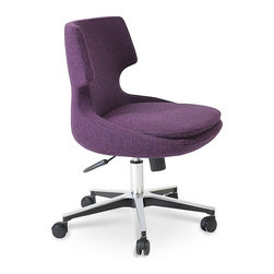 Patara Office Chair | Deep Maroon Camira Wool - Office Chairs