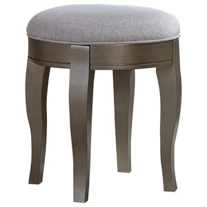 Vanity Stool White Vinyl Cushion Contemporary Vanity Stools