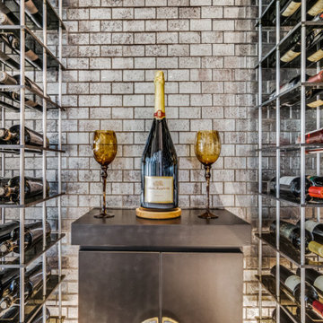 Stunning Black and Silver Wine Room