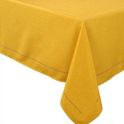 Xia Home Fashions - Melrose Easy Care Cutwork Hemstitch Tablecloth - Tablecloths