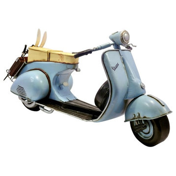 Hand-Painted Vespa With Skis