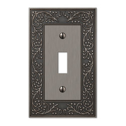 English Garden Antique Nickel Switchplates - Switch Plates And Outlet Covers