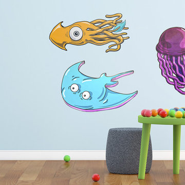 Sea Creature Animal Wall Design