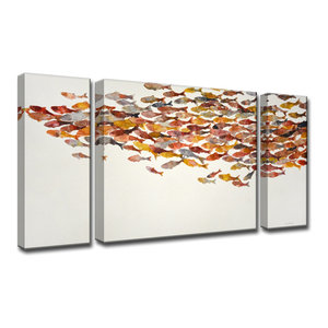 Ready2hangart Wind Tossed Autumn Leaves By Norman Wyatt Jr Canvas Art Contemporary Prints And Posters By Ready2hangart