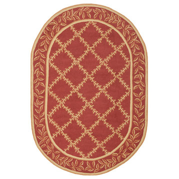 Safavieh Chelsea Collection HK230 Rug, Rust/Gold, 7'6"x9'6" Oval