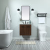 19" Midcentury Modern Walnut-Light Bathroom Vanity
