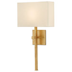 Currey and Company - Currey and Company 5900-0005 Ashdown - One Light Wall Sconce - The look of hammered simplicity brings the silverAshdown One Light Wa Antique Gold Leaf Ch *UL Approved: YES Energy Star Qualified: n/a ADA Certified: YES  *Number of Lights: Lamp: 1-*Wattage:13w GU24 bulb(s) *Bulb Included:No *Bulb Type:GU24 *Finish Type:Antique Gold Leaf