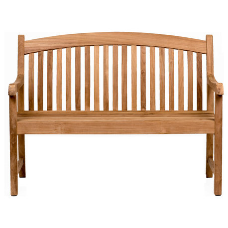 Amazonia Newcastle 1-Piece Outdoor 2-Seat Bench | Certified Teak
