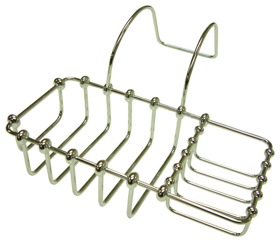 Vintage Clawfoot Tub Soap & Sponge Holder Transitional Shower