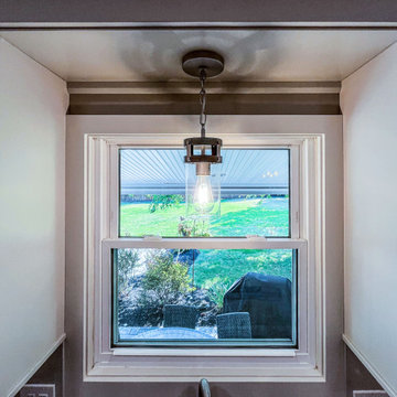 Gray and Cream Kitchen with Cambria Bellingham quartz countertops