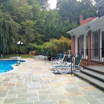 Repaved pool terrace