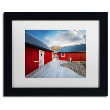 Philippe Sainte-Laudy 'Rorbus Village' Art, Black Frame, 11"x14", White Matte