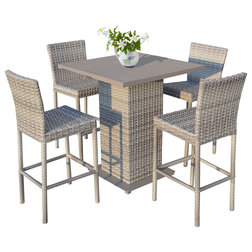 Tropical Outdoor Pub And Bistro Sets by Burroughs Hardwoods Inc.