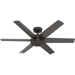 Hunter - Hunter 51203, Jetty Outdoor 52", Noble Bronze - Rainy days are when the Jetty shines. As a part of our WeatherMax Collection, the Jetty outdoor ceiling fan is Engineered for the Elements, whether its a lakeside thunderstorm or humid beach day. This modern ceiling fan maintains is shape no matter the weather and continues delivering its SureSpeed optimized, high-speed performance.