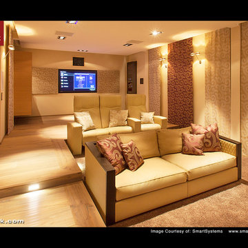 CINEAK Seats in Exquisite European Media Room.