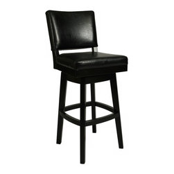 Impacterra - Impacterra Richfield Black Swivel 26" High Counter Stool - Bar Stools And Counter Stools