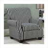 Coaster Club Chair in Black and White Stripes