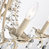 5-Light Antique White Crystal Chandelier