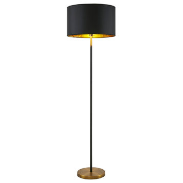 Martha Stewart Hunts Metal Floor Lamp Gold/Black