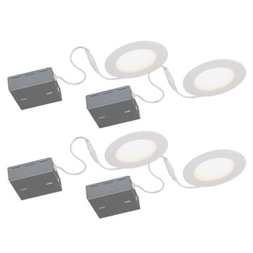 BAZZ STAK 4 ¼ in  White Integrated LED recessed fixture 4000k (4 pack)