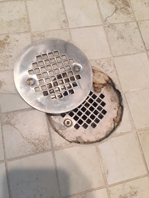 Shower Has A Drain Below The Tile, Tile Around Floor Drain