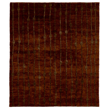 Lethe Wool Hand Knotted Tibetan Rug, 10' Square