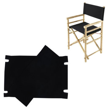 Set of 2 Canvas For Bamboo Director Chair, Black