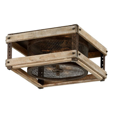 Troy Lighting Merchant Street 3 Light Ceiling Flush Mount