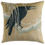 "Blackbird in Snow" Japanese Print Cushion, 50x50 cm