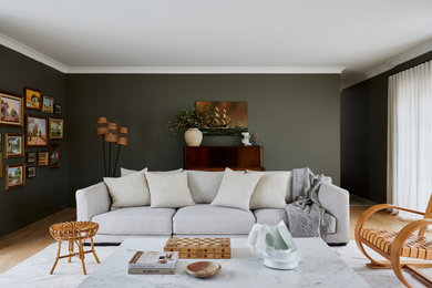 This is an example of a transitional living room in Auckland.