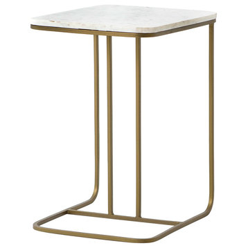 Adalley C Table-Polished White Marble