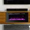 Wall Mounted Electric Fireplace, Remote Control, 3 color changing flame, 40 Inch