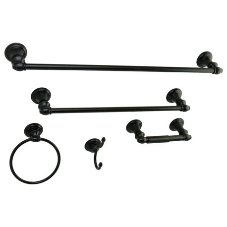 Kingston Brass 5-Piece Bathroom Accessory Set, Oil Rubbed Bronze