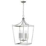 Acclaim Lighting - Kennedy 6-Light Satin Nickel Chandelier - A Classic Shape With An Open Cage Design. Kennedy Is As Versatile As It Is Beautiful. A Satin Nickel Finish With Complementing Candlestick Tapers.