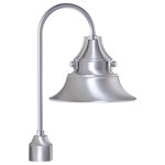 Craftmade - Craftmade Outdoor Union Medium Post Mount, Satin Aluminum - Designed to replicate vintage industrial lights, the Union is classic Americana for your home. Uncluttered and clean, the beautiful satin aluminum finish shines bright. The Union looks great indoors and in commercial applications. Choose from an array of sizes and mounting options and this timeless light will illuminate your home and warm your space for the long haul.