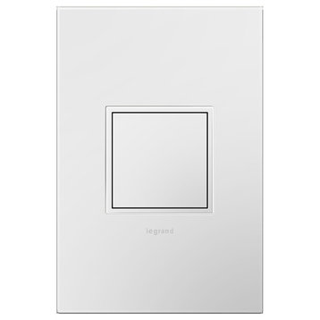 Adorne Pop-OutTM Power Outlet and White Wall Plate