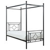 Lexicon Hosta Twin Metal Canopy Platform Bed in Black