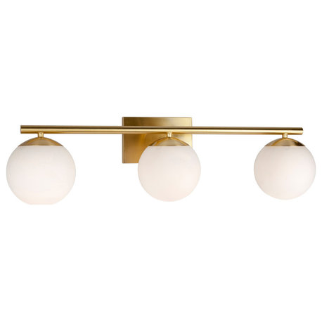 3-Light Bath Vanity Light, Soft Gold