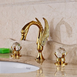Rouen Deck-Mounted Dual Handle Bathroom Sink Faucet - Bathroom Sink Faucets
