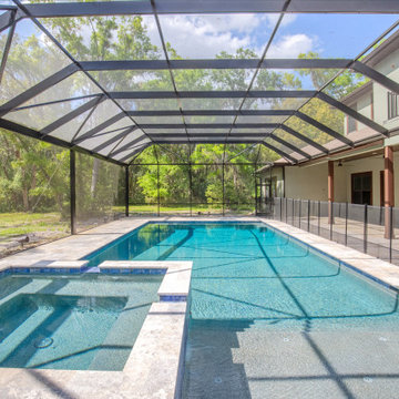 Modern Custom Pool and Integrated Spa Design