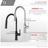 STYLISH Single Handle Pull Down Matte Black Kitchen Faucet