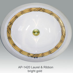 Hand Painted Undermounts by Atlantis Porcelain - Bathroom Sinks