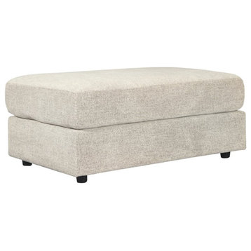 Bowery Hill Contemporary Oversized Accent Ottoman in Stone Finish