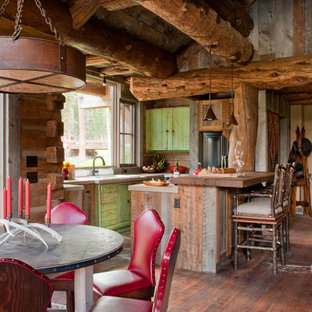 Rustic Green Kitchen Cabinets Houzz