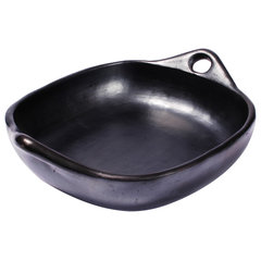 Black Clay La Chamba Oval Serving Dish with Handles - Large