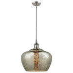 Innovations Lighting - 1-Light LED Large Fenton 11" Pendant, Brushed Satin Nickel, Glass: Mercury - A truly dynamic fixture, the Ballston fits seamlessly amidst most decor styles. Its sleek design and vast offering of finishes and shade options makes the Ballston an easy choice for all homes.